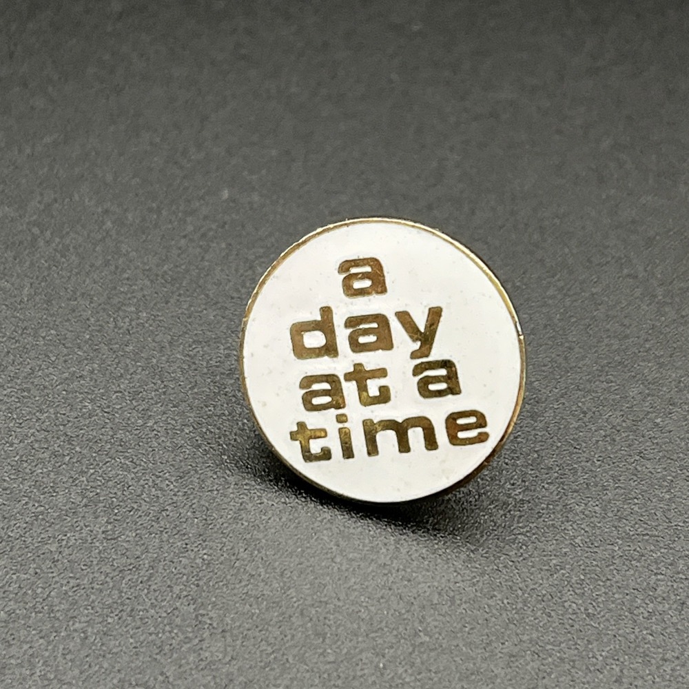 A Day At A Time Inspirational Saying Quote Lapel Hat‎ Pin
